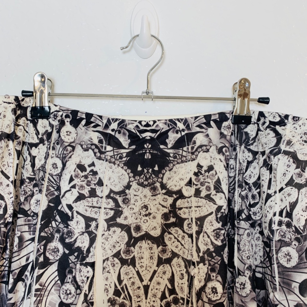 One World Skirt XL Black White Fairy Artsy Boho Flouncy Forest Earthy Boho - Picture 2 of 13